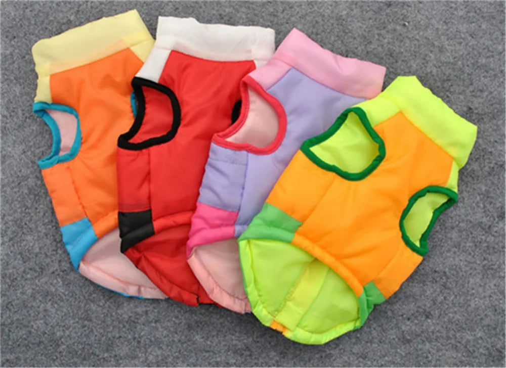 Windproof Pet Vest Jacket Winter Warm Big Dog Clothes Puppy Harness Clothing Funny Printed Coat for Small Medium Dogs Cats XS-XL