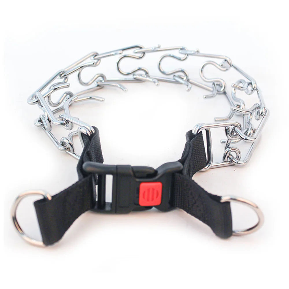 Strong Dog Prong Collar for Dogs Adjustable Detachable Dog Training Collar with Quick Release Buckle for Small Medium Large Dogs