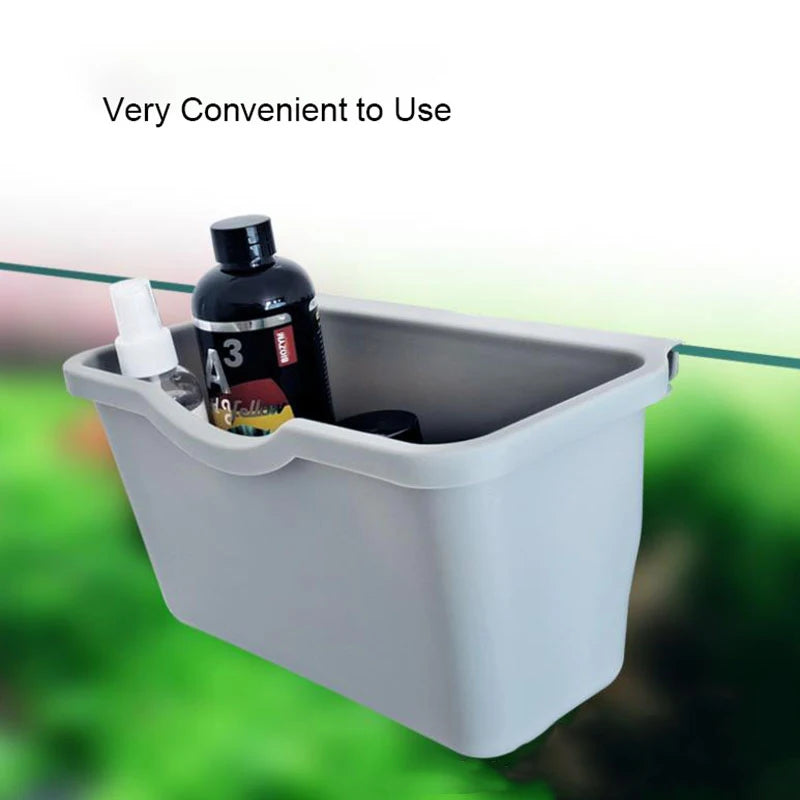 Convenient Plastic Aquarium Bracket Holder for Aquarium Maintenance Tools Grey Fish Tank Isolation Box Accessories Useful