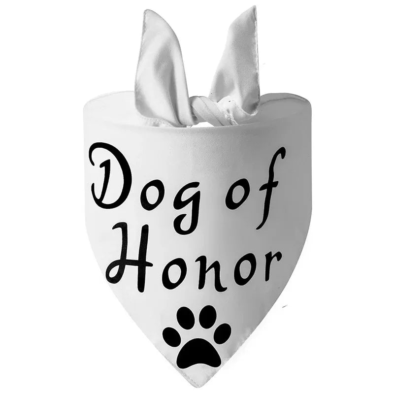Dog Wedding Bandana Pet Triangle Bib White Scarf Neckerchief Engagement Announcemet She Said Yes My Humans are Getting Married