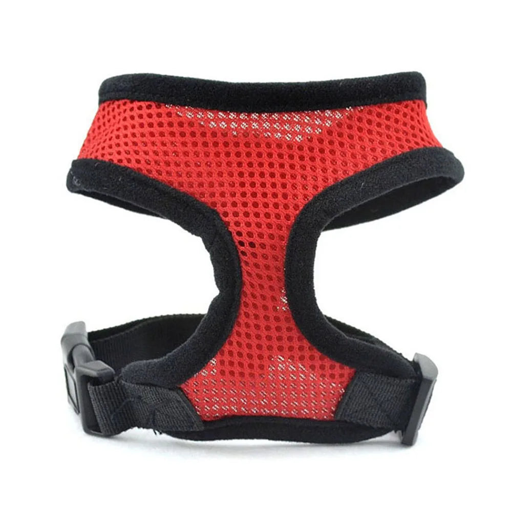 Adjustable Soft Dog Harness Nylon Breathable Mesh Walk Out Harness Vest Collar for Pets Small Medium Large Dog Chest Strap Leash