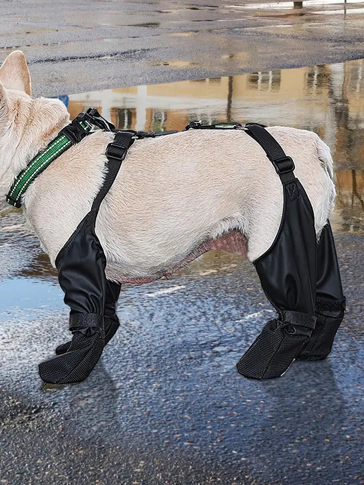 Dog Shoes Waterproof Adjustable Dog Boots Waterproof Breathable Pet Shoes Pets Paws Protector Outdoor Walking Soft Shoes