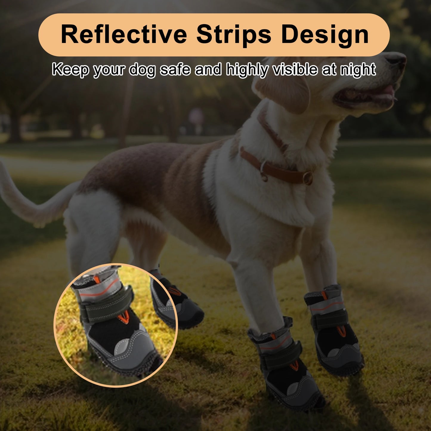 UXCELL 4pcs Summer Dog Shoes Breathable Mesh Dog Boots Paw Protectors for Hot Roads Outdoor Walking Pet Shoes Portswear