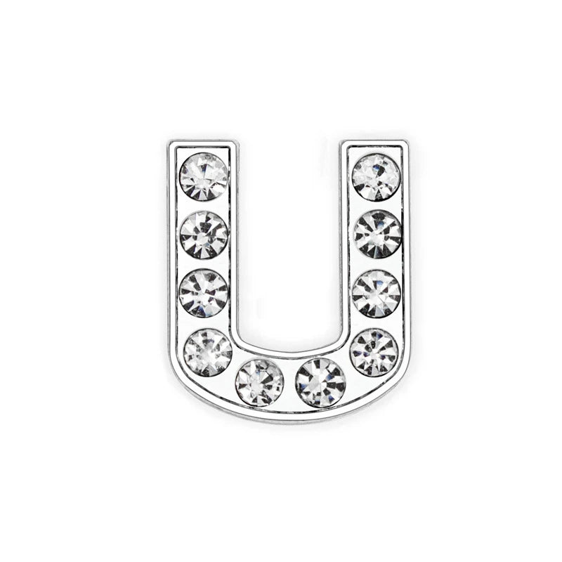 10mm Chrome Alloy Diamond Capital English Alphabet Jewelry Manual Diy Cat Claw Love Pet Collar Accessories