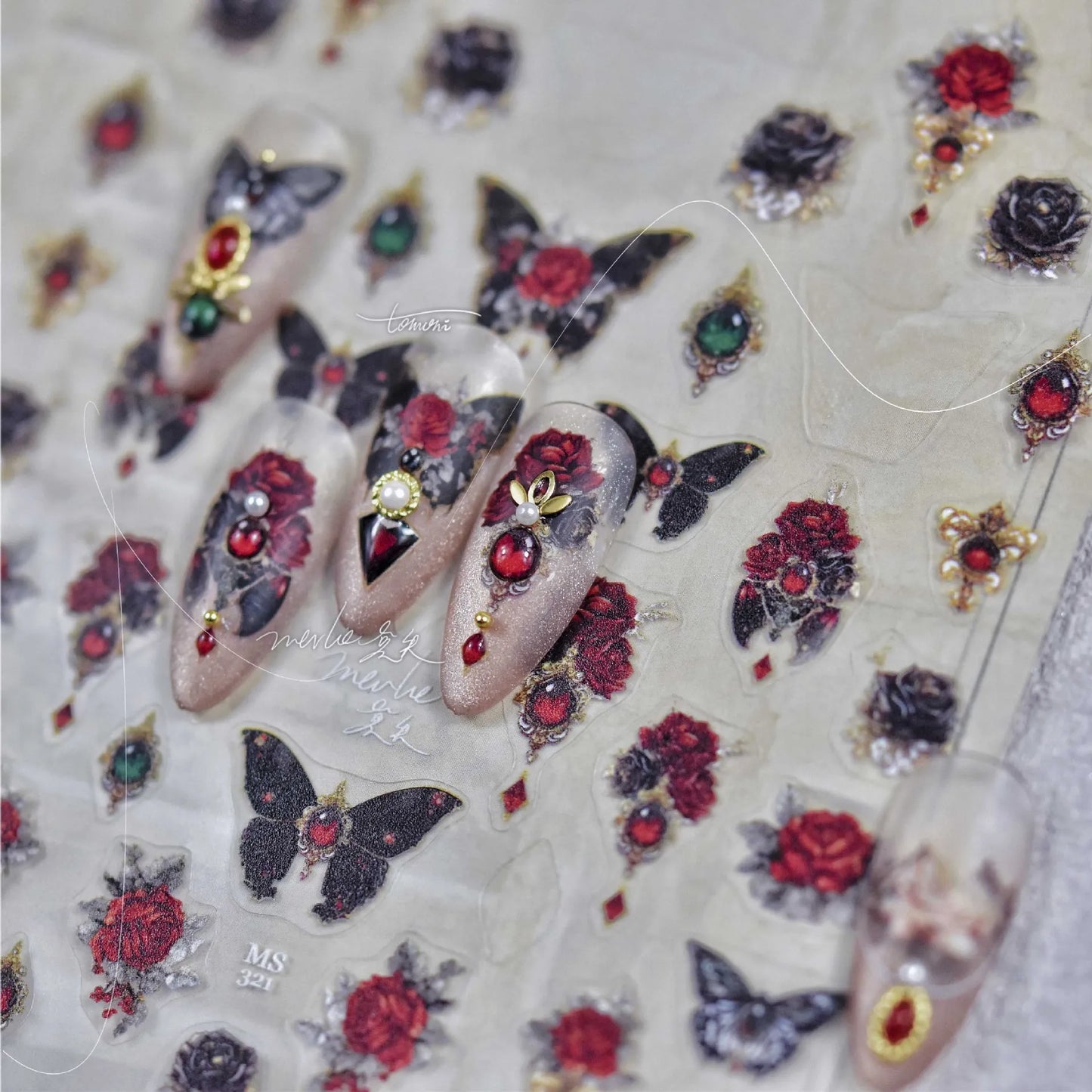 1pcs Cute Cat Claw 3D Jelly Relief Nail Stickers 3D Adhesive Stickers For Nails DIY Japanese Kawaii Slider Nail Art Decorations