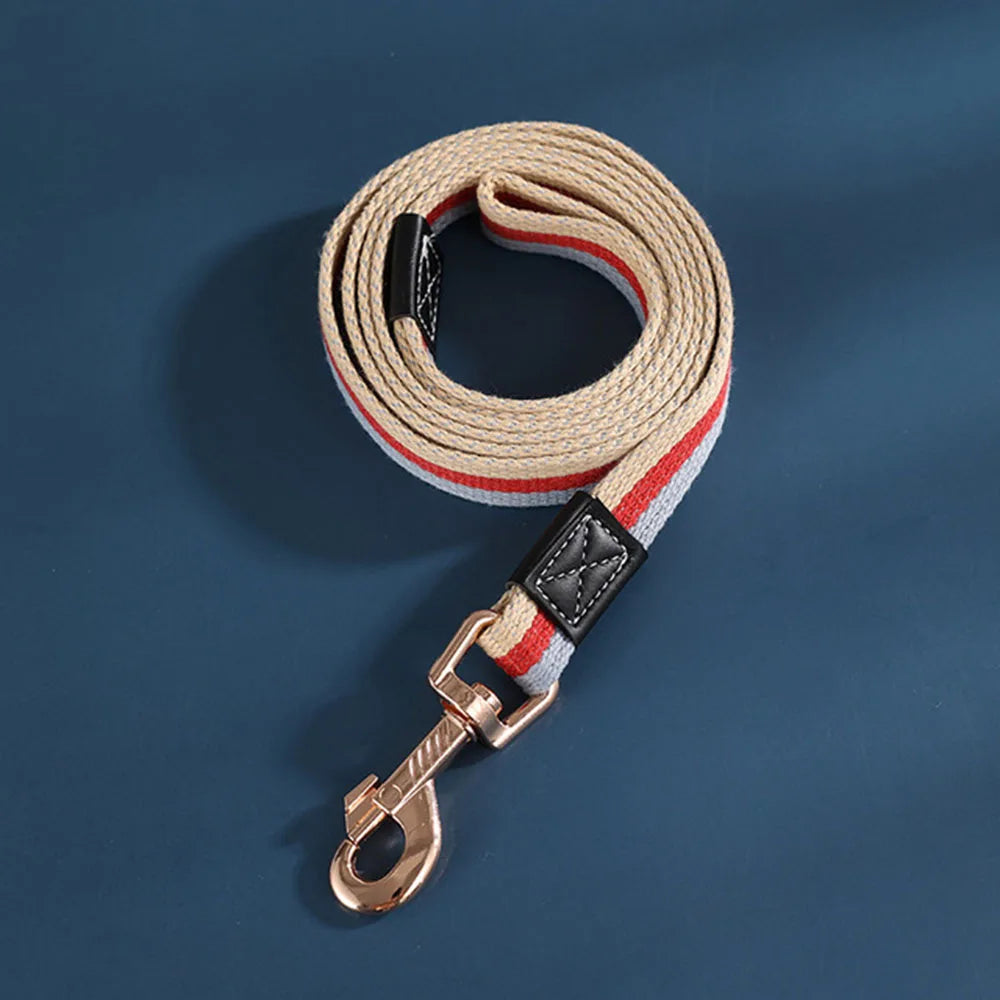 Thick Canvas Dog Leash Comfortable Cotton Non-slip Dog Training Walking Leash Resistant for Small Medium Large Dogs Pet Products
