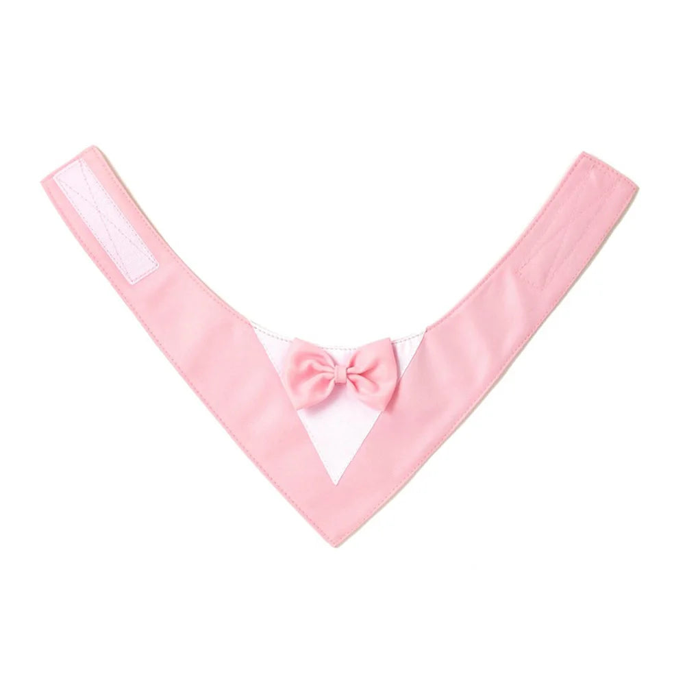 Pet Bow Tie Dog Collar Tuxedo Bandana Adjustable Formal Puppy Triangular Neck Wear for Wedding Birthday Dress-up Cosplay Party