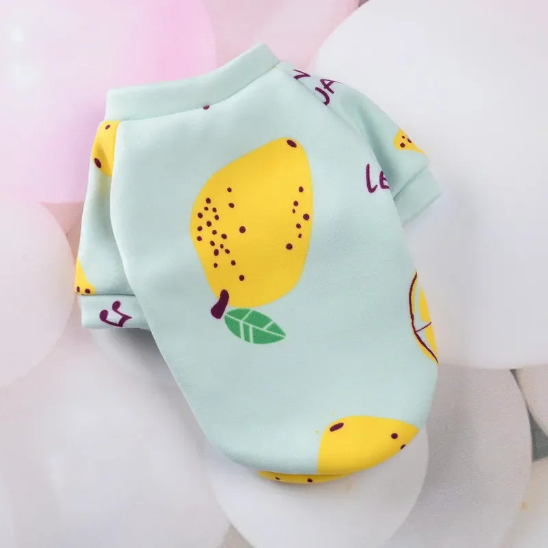 Pet Dog Costume Cute Printed Pet Coat Cotton Soft Pullover Dog Shirt Jacket Sweatshirt Hoodie Cat Clothes Suit Sweater Outfit