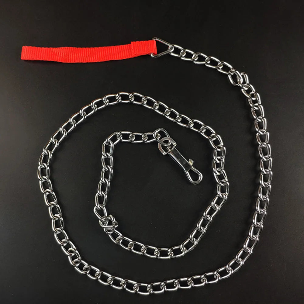 Heavy Duty Metal Chain Dog Leash Strong Control Chrome Plating Chain Outdoor Pet Puppy Traction Rope Anti Bite Iron Doggy Leash