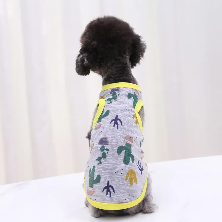 Pet Clothing Summer Sunscreen Cool Breathable Dog Vest Mesh Small Dog T-Shirt Outfit For Chihuahua Small Medium Dogs Accessories