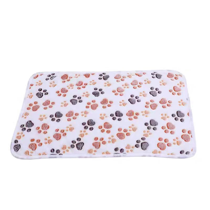 Soft Flannel Fleece Cat Dog Blanket Bed Mats Paw Foot Print Warm Pet Blanket Sleeping Beds Cover Mat For Dogs Cats Pets supplies