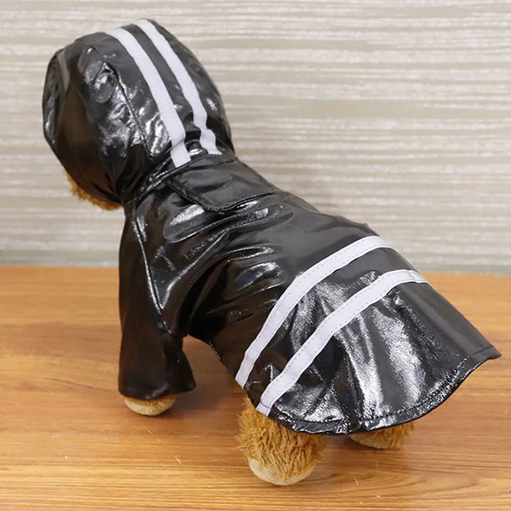 Dog Raincoat Waterproof Puppy Rain Jacket Outdoor Reflective Doggy Raincoat for Small Dogs Cats Pug Poncho Rainwear Pet Clothing