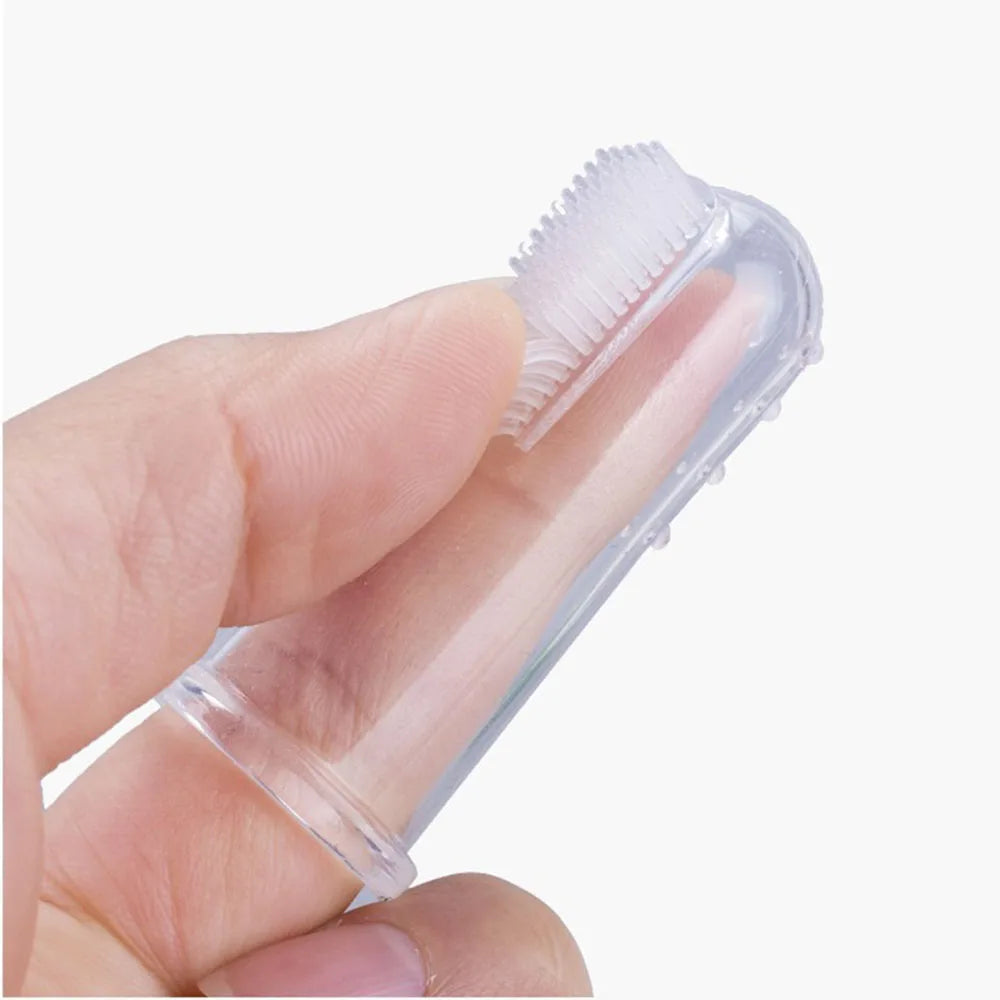Dog Toothbrush Pet Fingertip Toothbrush for Cat Super Soft Oral Care Toothbrushes Finger Brush for All Pets Tooth Cleaning Brush