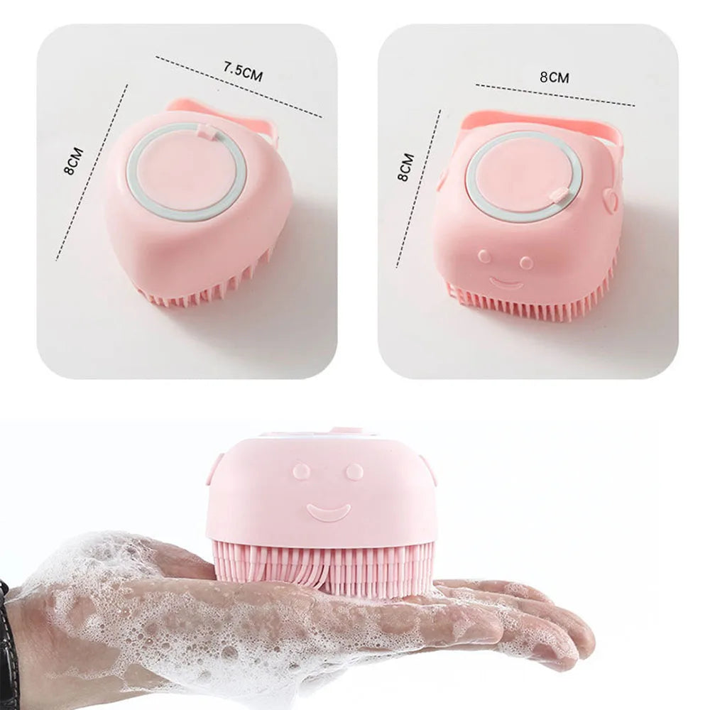 Pet Bath Brush Comfortable Super Soft Silicone Shampoo Massager Brush Comb for Dogs Cats Bathroom Dog Bath Brush Massage Gloves