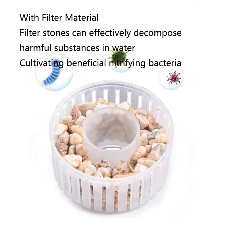 Aquarium Fish Poop Stool Toilet Manure Suction Filter Collector Fish Tank Biochemical Sponges With Media Balls Oxygen Increasing
