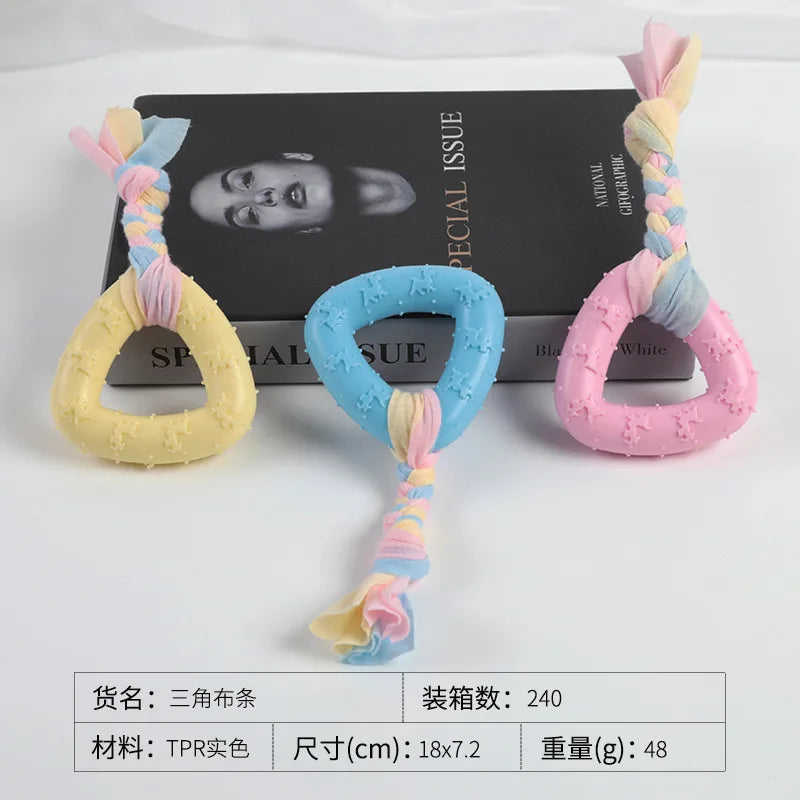 Dog Rope Toy Dog Toys Bite Teeth Resistant Pet Cotton Rope Toy Ball Puppy Golden Retriever Teddy Training Dog Bite Ball Supplies