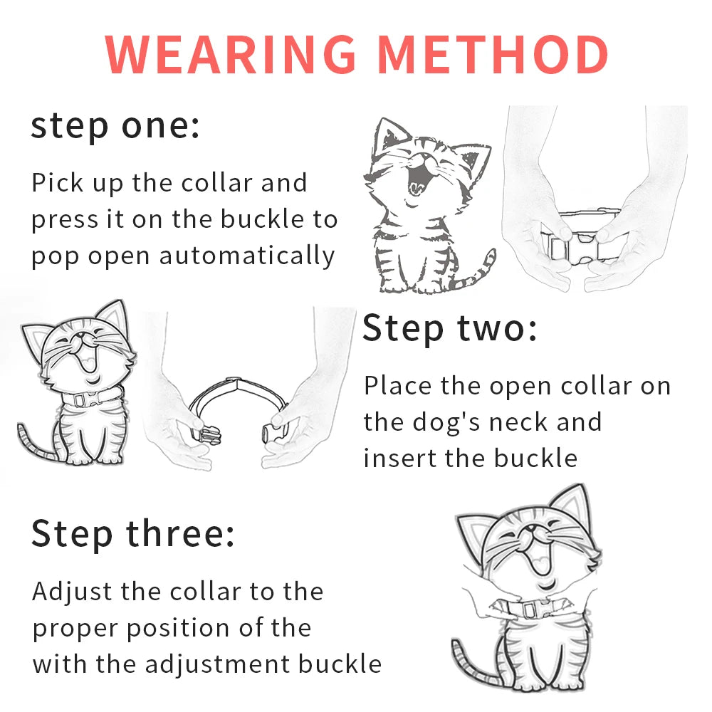 Celebrating Christmas, suitable for cats with bells, cat face safety buckle, nylon collar, pet cat collar, one piece