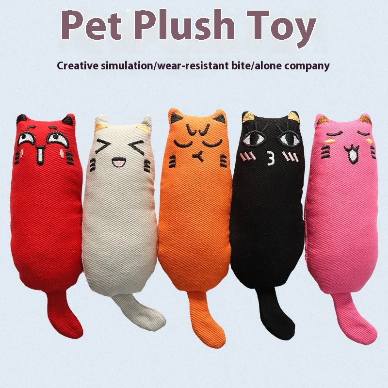 Pet Accessories Rustle Sound Catnip Toy Cats Product For Pets Cute cat Toys For Kitten Teeth Grinding Cat Plush Toy Thumb Pillow