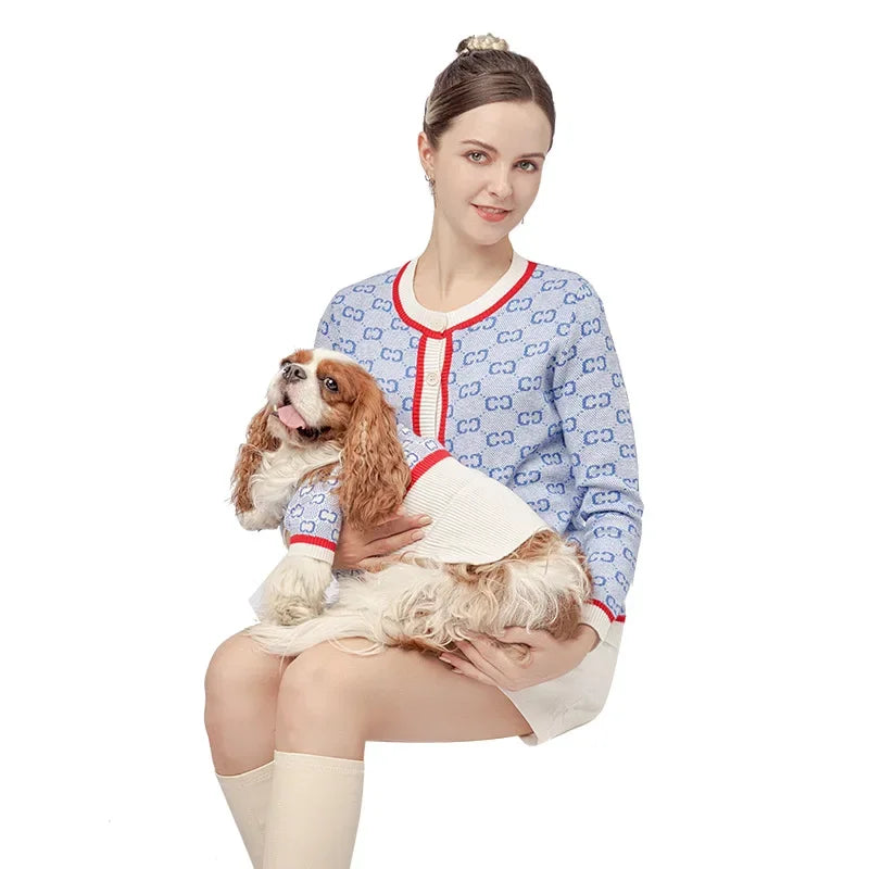 The New Dog Sweater Pet Clothes Parent-child Wear Autumn and Winter Leisure Seven Sizes