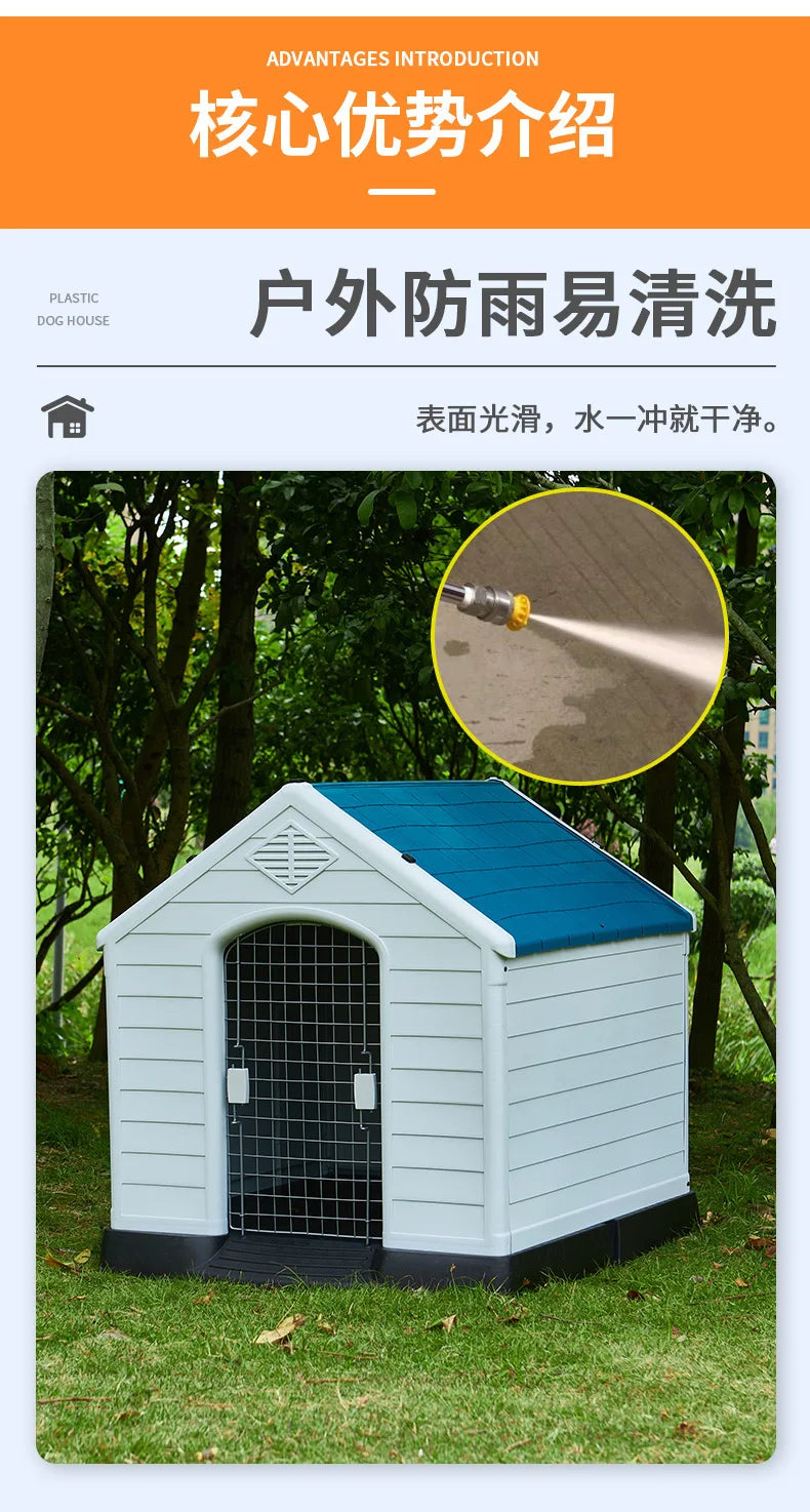 Stray kennel outdoor rainproof waterproof kennel pet dog shed large and small dog cage house type dog house outdoor
