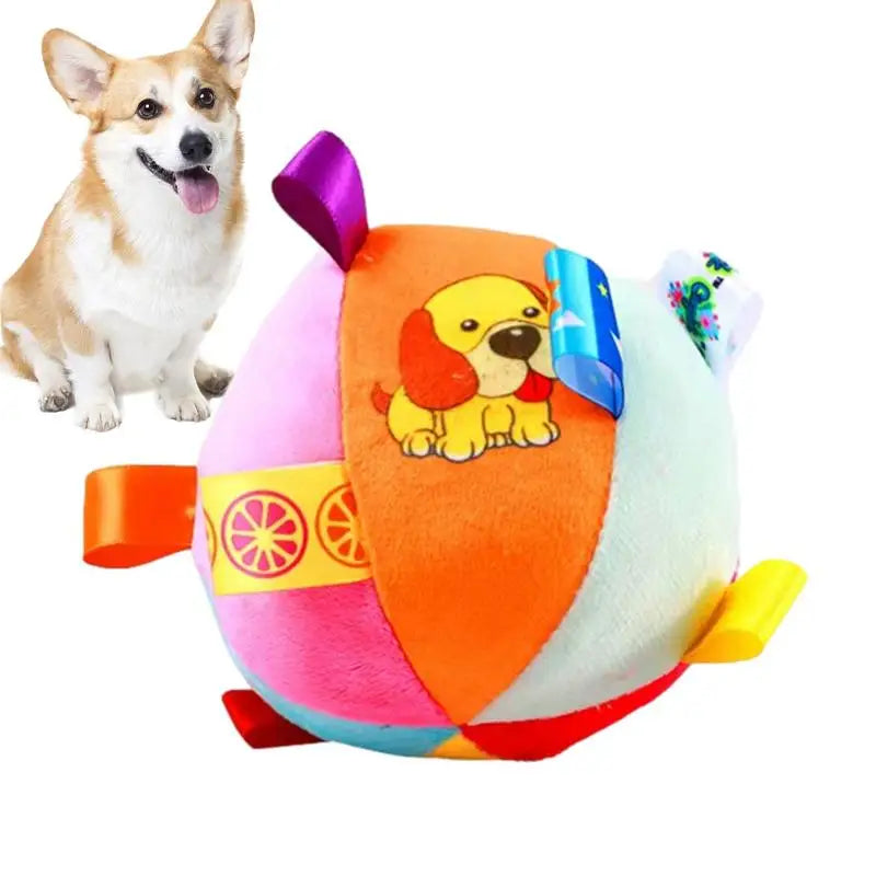 Squeaky Dog Toy Ball Cute Plush Ball Voice Teething Toys Pet Training Supplies Dog Sound Toys Soft Cleaning Chew Training Toys