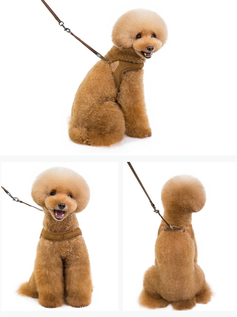 Durable Pet Dog Accessories Chest Traction Harness Leash Set Rope Cat Type Herringbone Husky Small Medium Puppy York Travel Kit