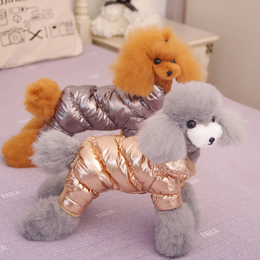 Dog Puppy Winter Coat for Small Dogs Waterproof Windproof Dog Jacket Warm Fleece Padded Pet Clothes for Teddy Poodles Pomeranian