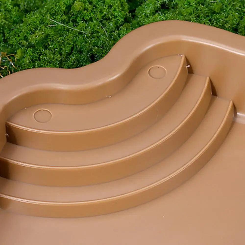 Turtle Pool Large Reptile Turtle Bathing Tub Feeding Bowl Lizards Habitat With Ramp Tortoise Feeder Feeding Bowl for Small Gecko