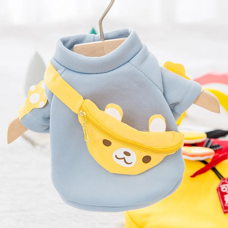 Winter Warm Pet Dog Clothes Soft Dog Hoodie Puppy Outfit Pug Chihuahua Sweater Polo Shirt Cat Puppy Coat Dog Dress Dog Costume