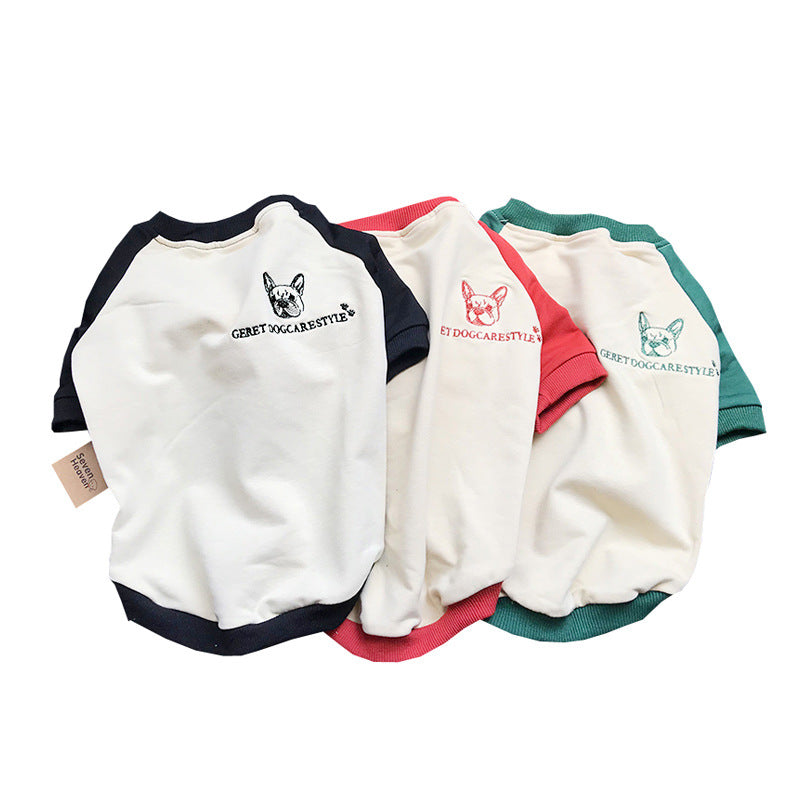 2022 Spring and Autumn New Style Pet Parent-child Clothing Bichon Cat Clothes Embroidered Dog Costumes