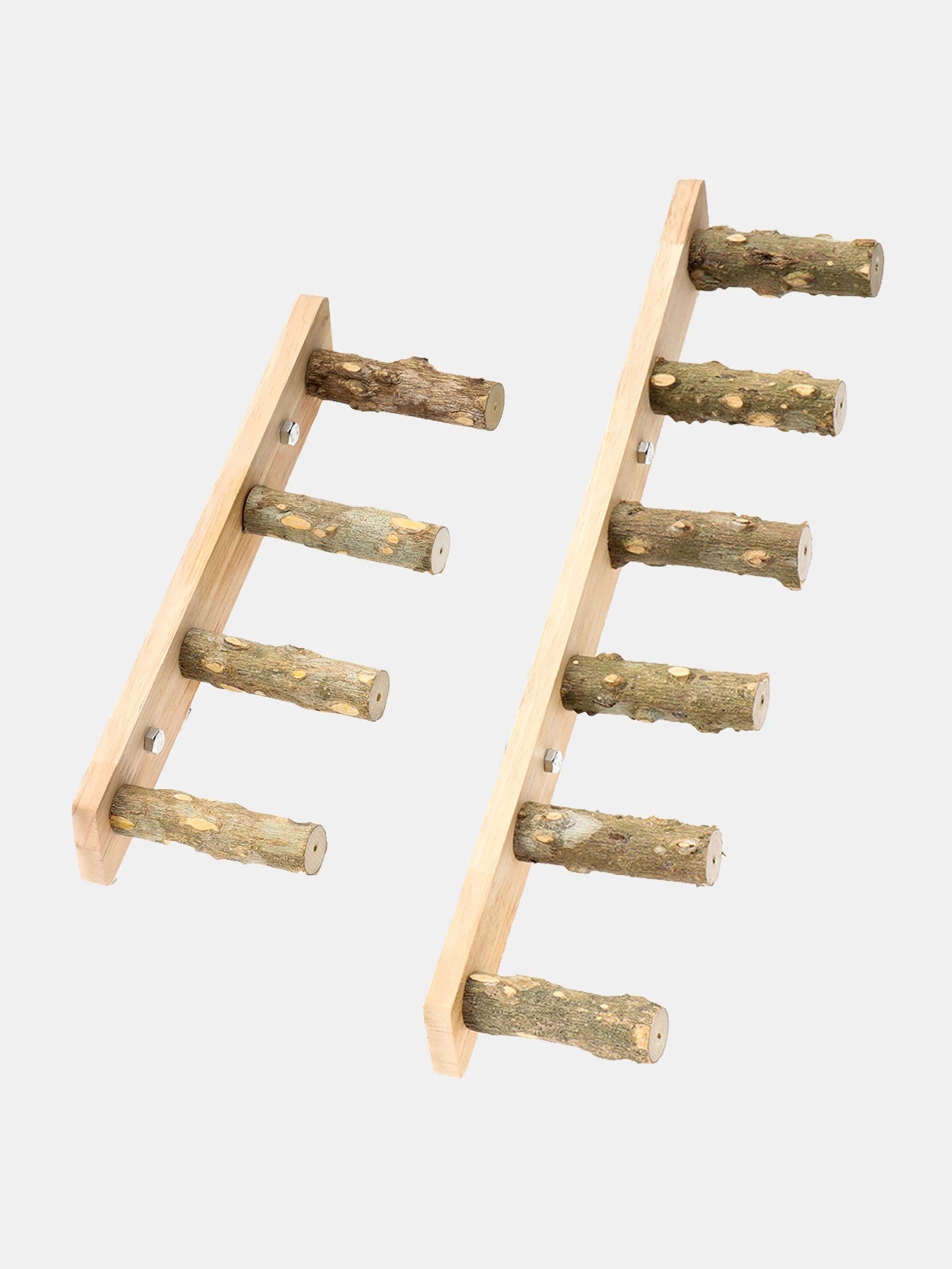 4/6 Steps Wood Ladder Pet Interactive Bird Parrot Toy Ladder for Hamster Cage Funny Grinding Stick Climbing Toy Bird Accessories