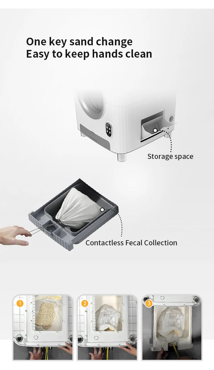 Smart cat toilet litter box extra large anti-splash litter box