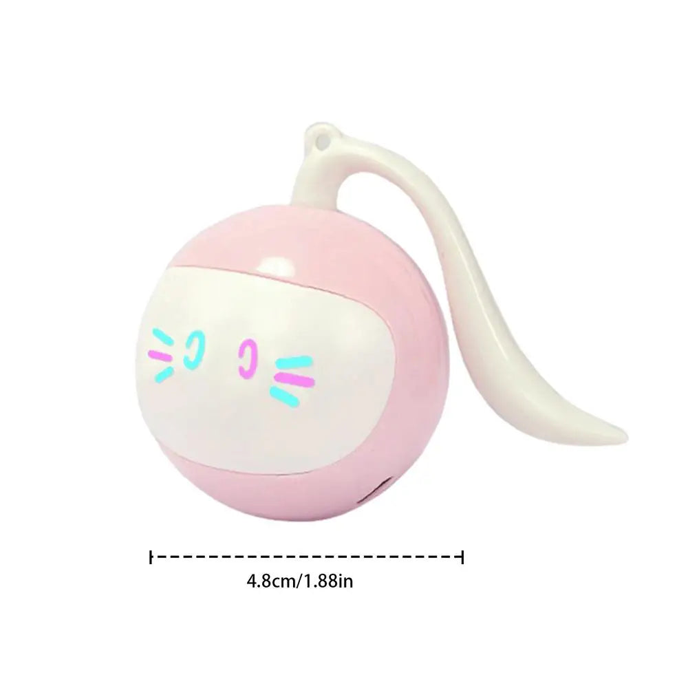 2 in 1 Self Rotating Ball Cat Toy Smart Interactive Cat Toy USB Rechargeable Wicked Ball 360 Degree Automatic Cat Moving Rolling