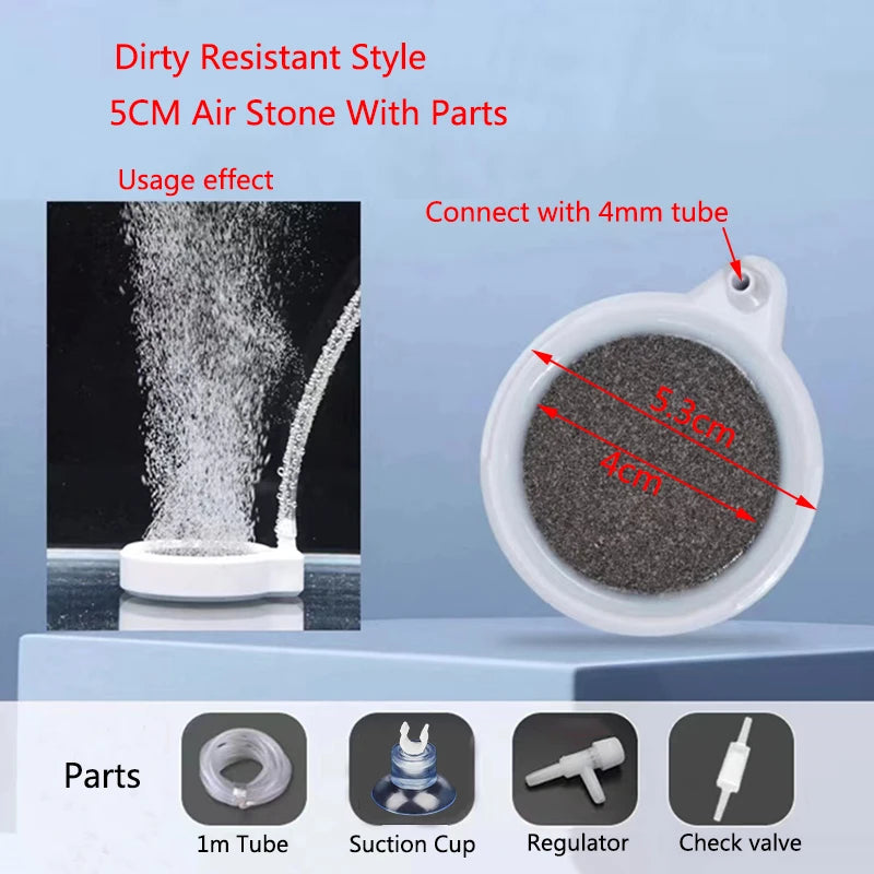 4cm/5cm/8cm Fish Tank Aquarium Air Stone Oxygen Aerator Increasing Air Bubble Pond Pump Hydroponic Oxygen Supply Great