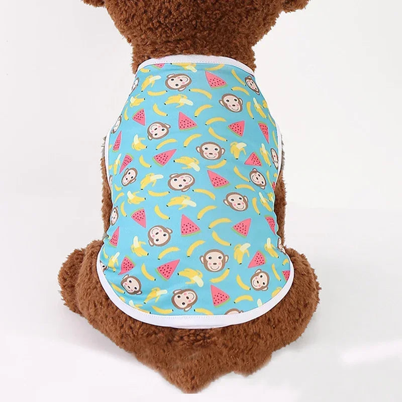 Summer Sphynx Cat Clothes Cute Print Pet Vest Shirt for Cats Gotas Kitten Kedi Shirts mascotas Dog Clothing ropa para gato