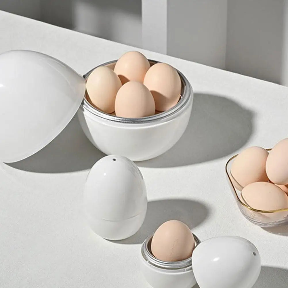 Microwave Oven Egg Steamer 1/4 Egg Capacity Prevent Evenly Kitchen Dumpling Burst Cooking Multifunctional Tool Quickly Heat J0Q5