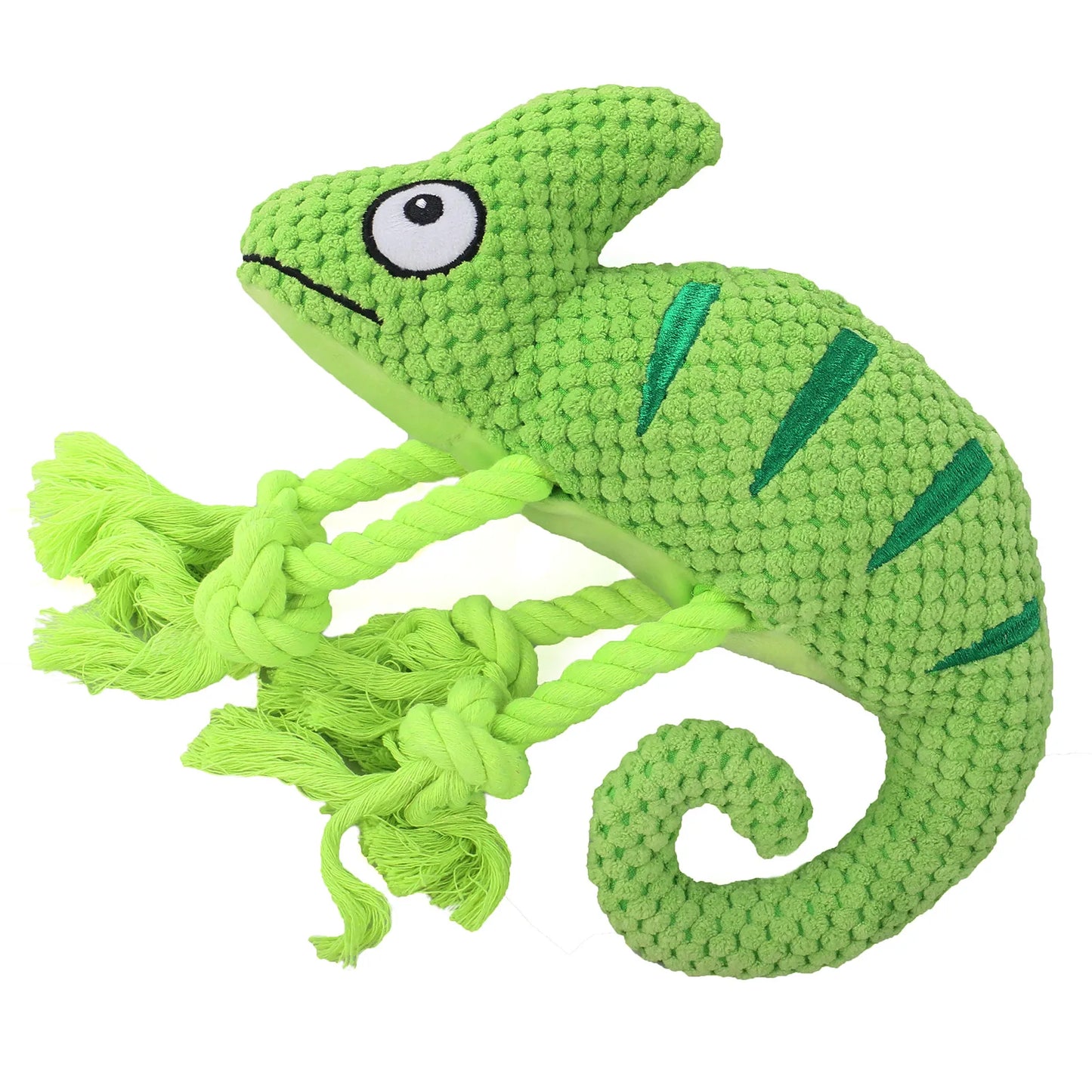 Dog Plush Toy Spot Plush Stuffed Molars Bite-resistant Squeaking Sound Chameleon Pet Dog Toys Fleece Squeak Toys