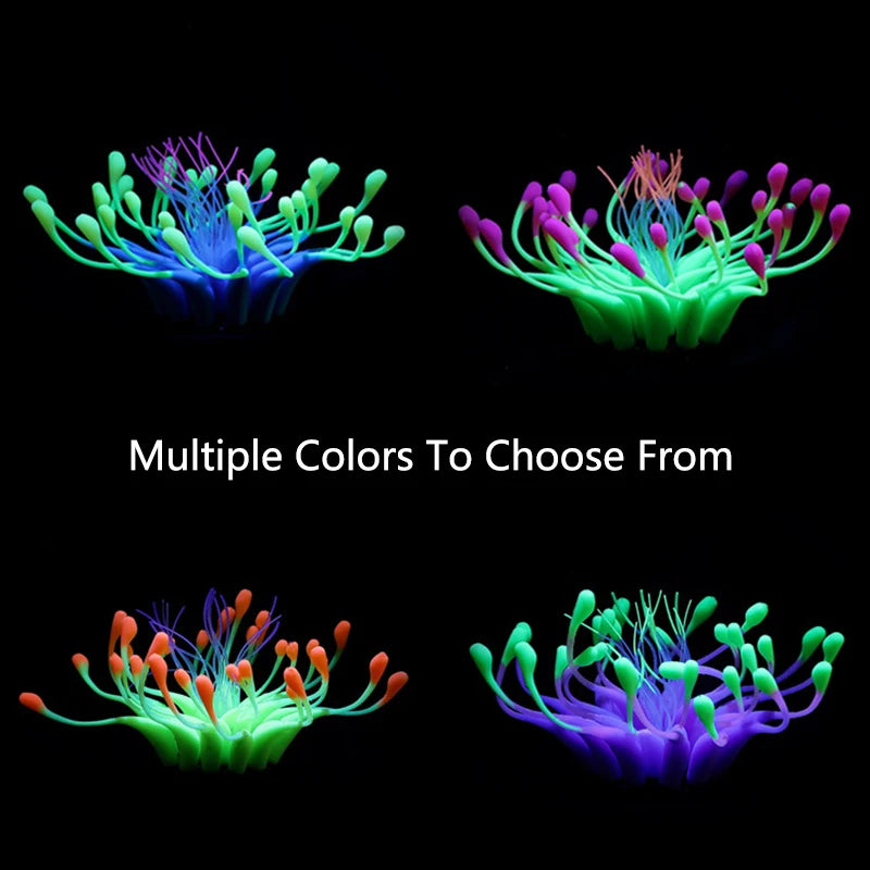 Artificial Underwater SiliconeCoral Aquarium Fish Tank Simulation Decoration Aquarium Backgrounds Plants Water Flower Beautiful