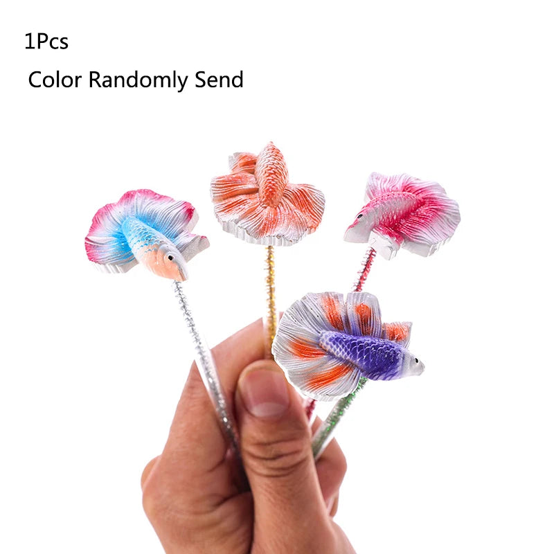 Aquarium Betta Training Wand Resin Playing Stick Active Healthy Betta Fish Equipment Resin Fish Decoration Fish Stick New
