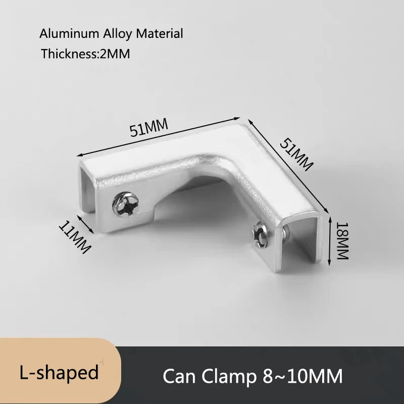 Glass Clamp Combination Fixing Clip for Showcase Fish Tank Cabinet Garden Fence Ceramic Tile Splicing DIY Panel Reinforced Clip