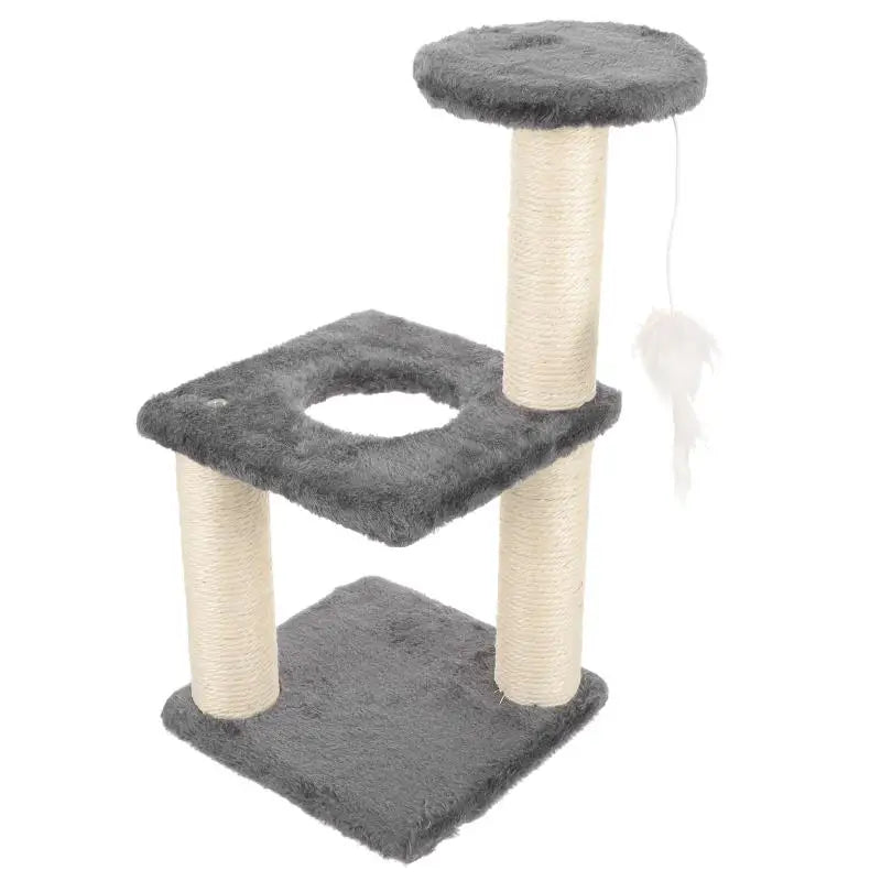 Cat Tree Climbing Frame Decorative Scratcher Kitten Accessory Adorable One-piece Floor Scratching Post Trees & Towers