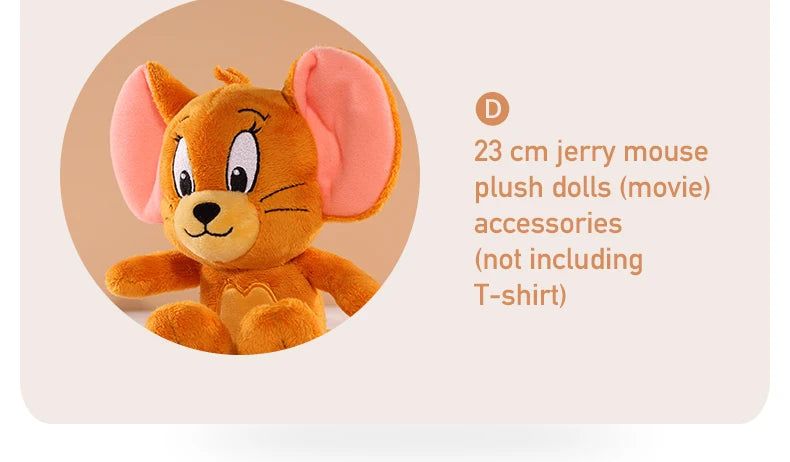 Tom And Jerry Plush Toy Cartoon Movie Cat Tuffy Nibbles Mouse Plushies Stuffed Animals Soap Action Figure Studio Doll Toys