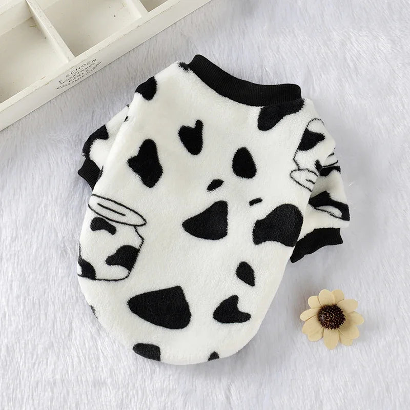 1Pc Small Dog Autumn/Winter Flannel Pet Clothing Cute and Warm Teddy Cat Clothing Comfortable