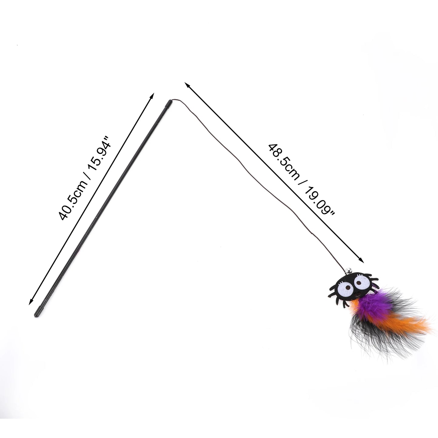 UXCELL 1 Pc Fashion Funny Cat Playing Rod Portable Spider Moon Halloween Toys Cat Playing Rod for Indoor