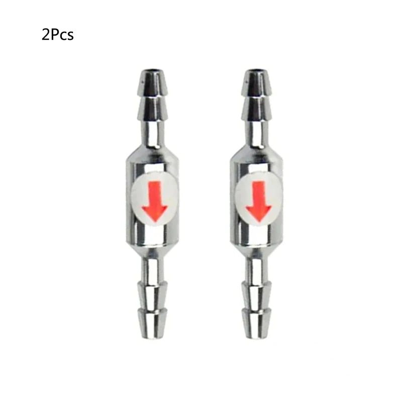 Stainless Steel Fish Aquarium Air Pump Check Valve One Way Non-Return Check Valve Aquarium Co2 System Air Pump Accessories