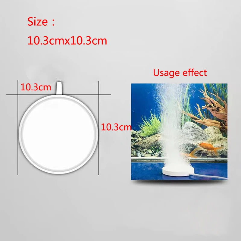1Pcs 75/10mm Fish Tank Aquarium Air Stone Oxygen Aerator Increasing Air Bubble Pond Pump Hydroponic Oxygen Accessories Great