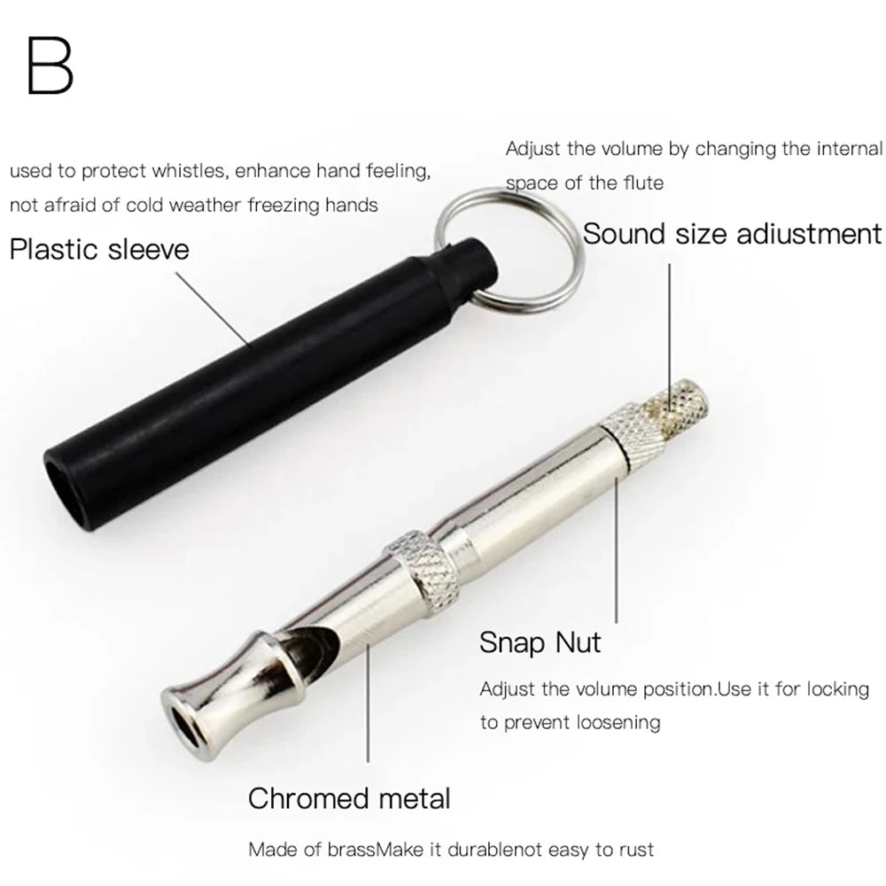 Pet Dog Whistle Puppy Training Obedience Ultrasonic Supersonic Sound Repeller Pitch Stop Barking Quiet Whistles for Dogs & Cats