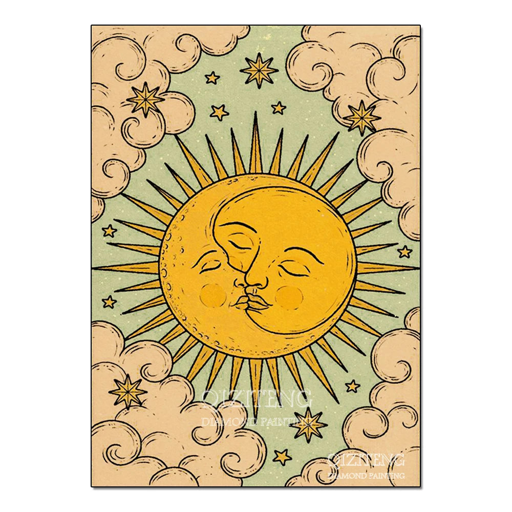 Tarot Cards Cat 5D Diamond Painting Cute Raccoon Full Diamond Cross Stitch Cartoon Animal Embroidery Mosaic Art Home Decoration