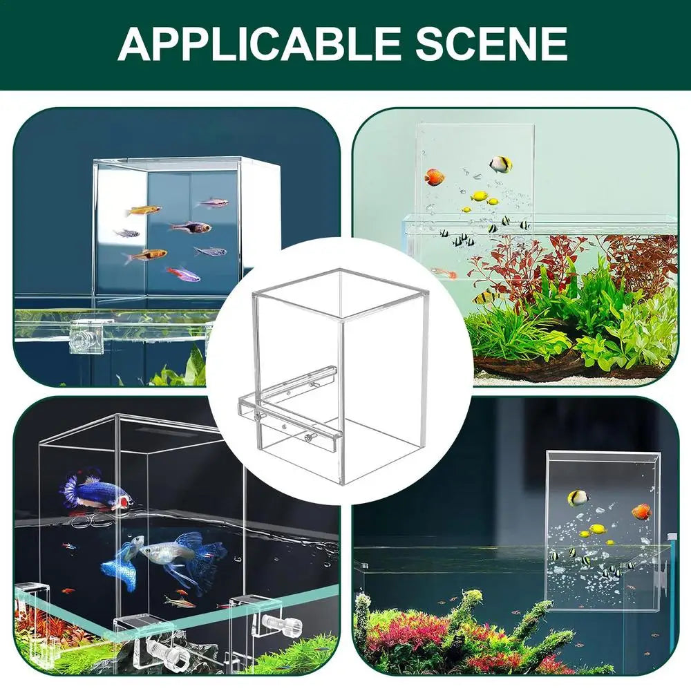 Fish Aquarium Tank Small Transparent Fish Elevator Tank Lightweight Acrylic Inverted Above Water Fish Tank Aquariums Fish Bowls