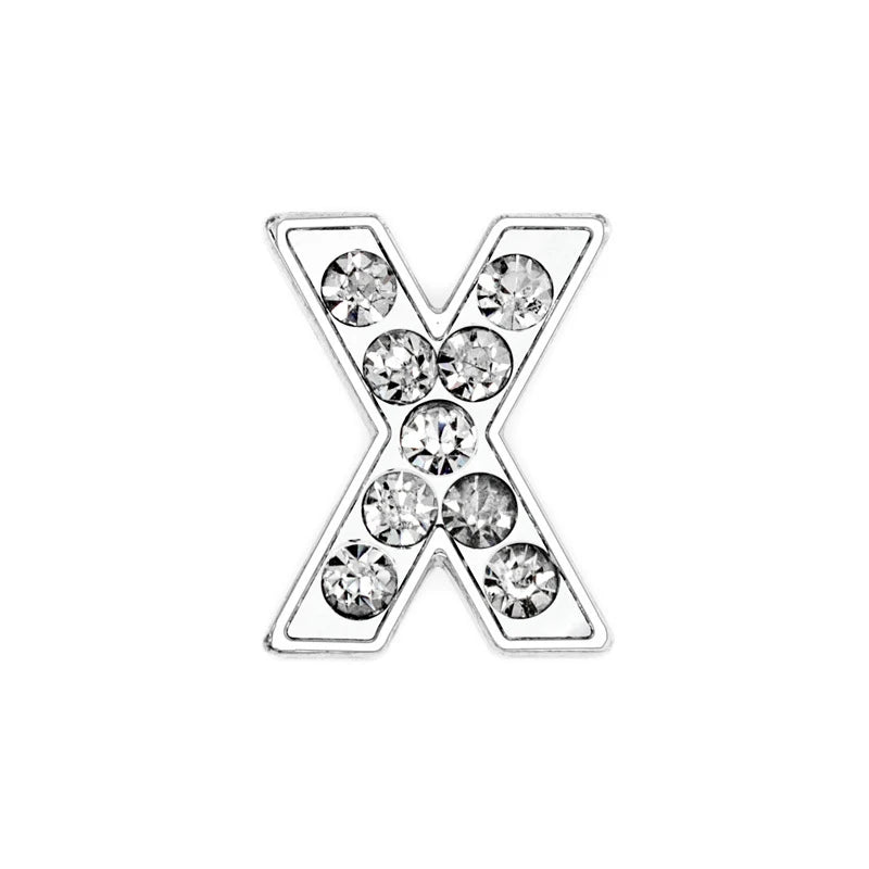 10mm Chrome Alloy Diamond Capital English Alphabet Jewelry Manual Diy Cat Claw Love Pet Collar Accessories